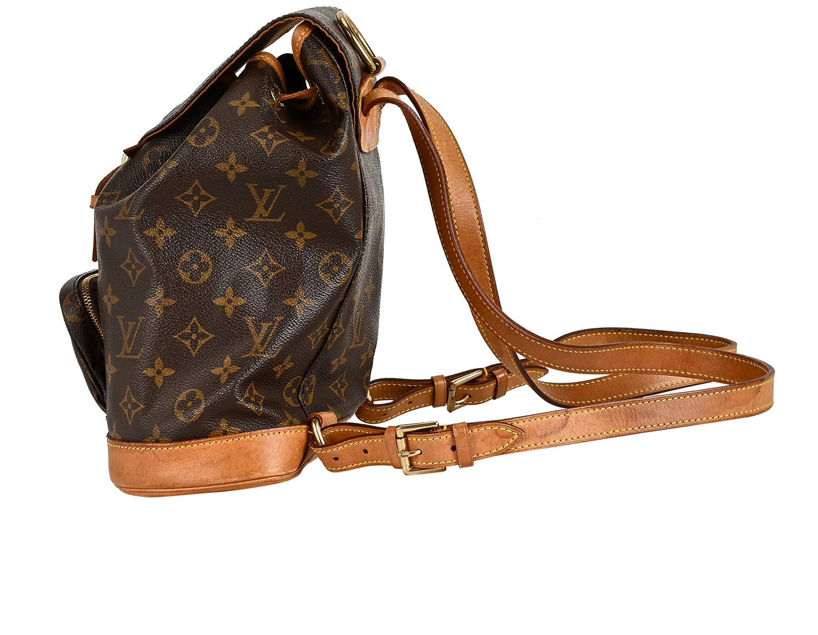 Vintage Montsouris Backpack, &pound;850, Handbags, Brown/Tan, Canvas, Bottom view